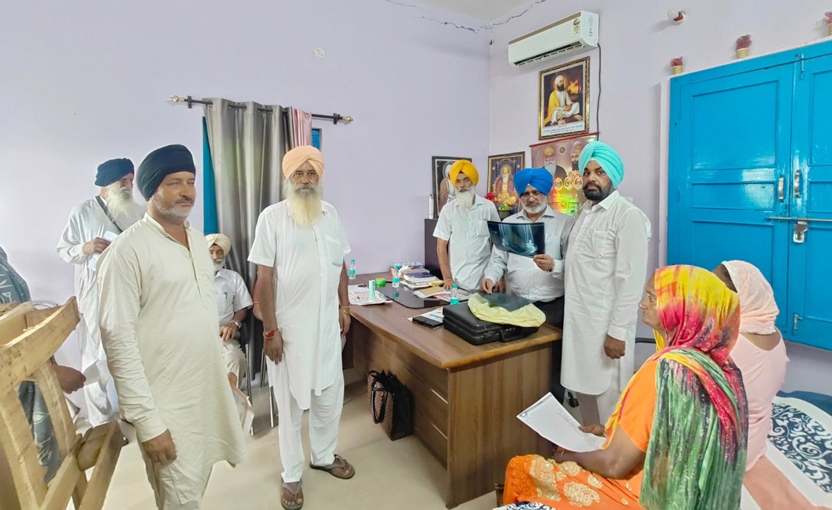 गुरुद्वारा मुकारोणपुर साहिब  में मुफ्त चिकित्सा जांच शिविर आयोजित किया गया