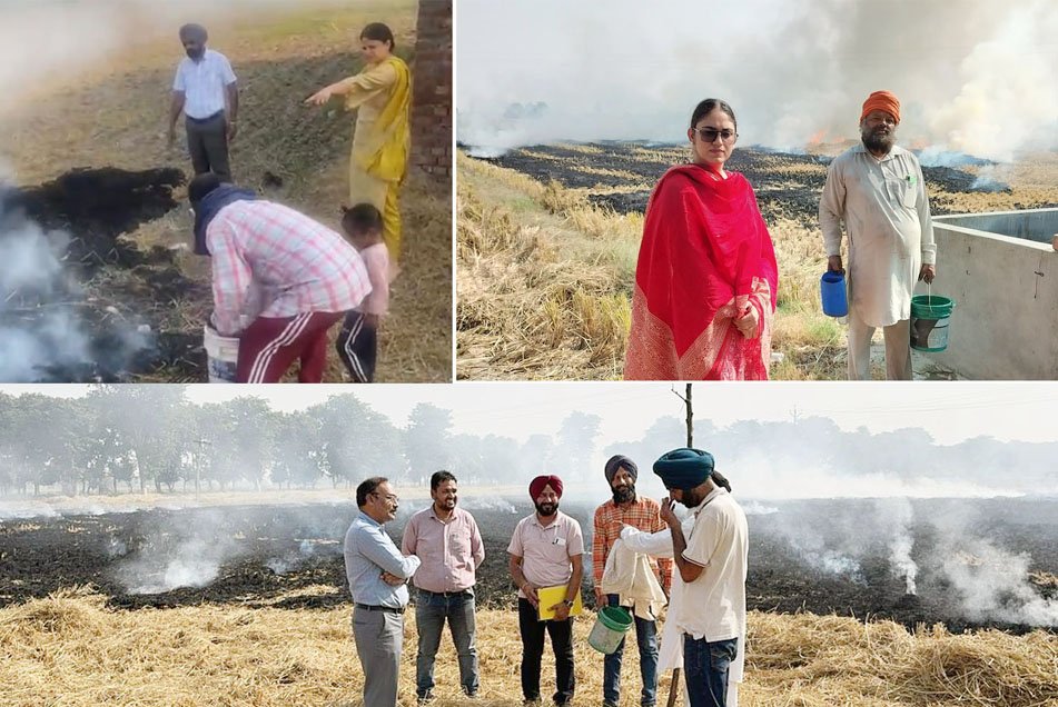 करीब 02 दर्जन गांवों में लगी आग बुझायी गयी